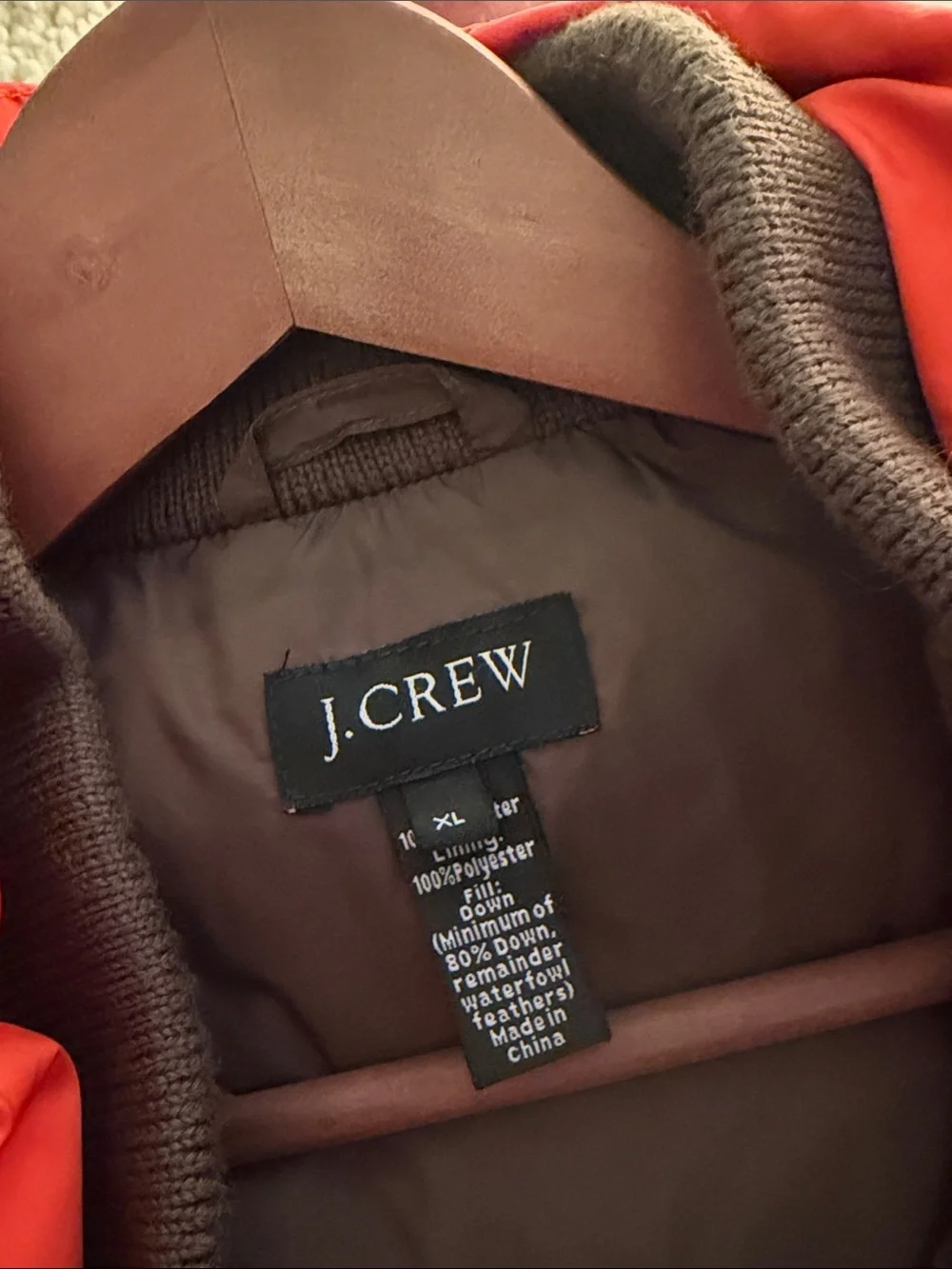 J. Crew Orange Quilted Puffer Vest